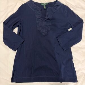 Ralph Lauren Lauren Navy Top with Green Label
